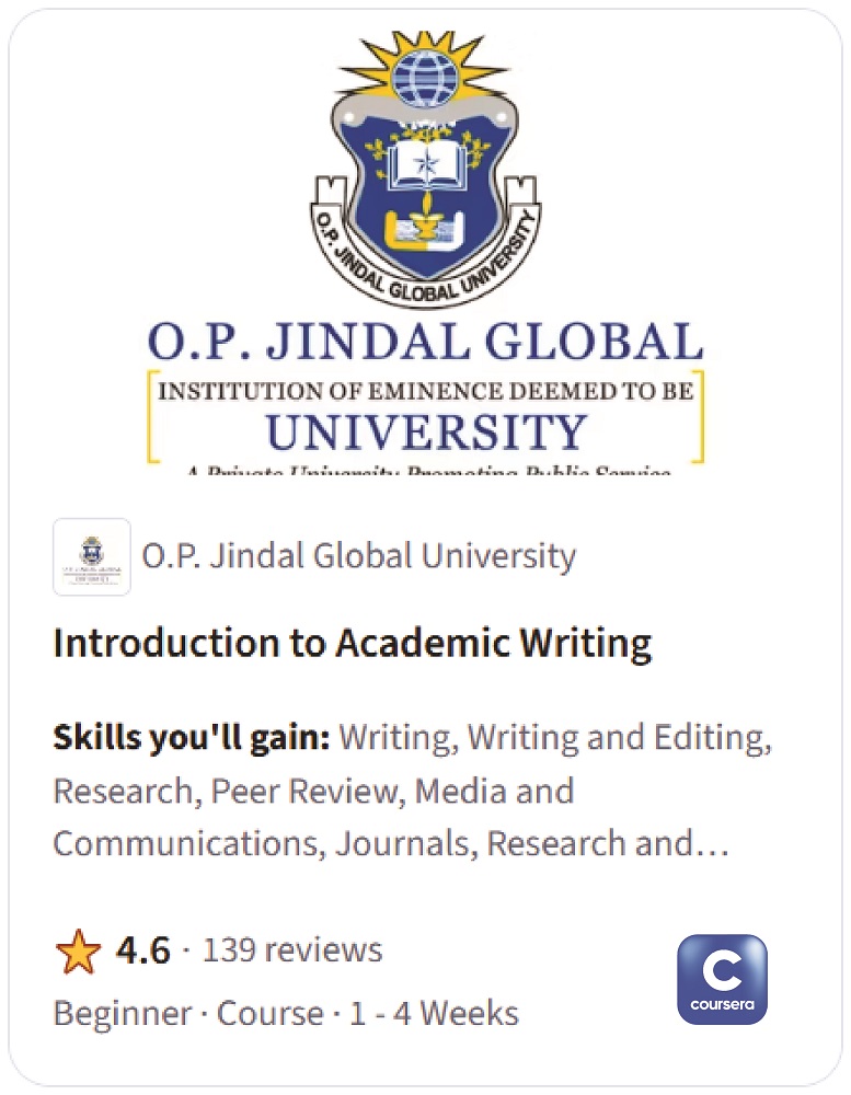 Introduction to Academic Writing by Coursera | Applyindex