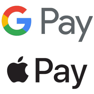 GPay and Apple Pay options