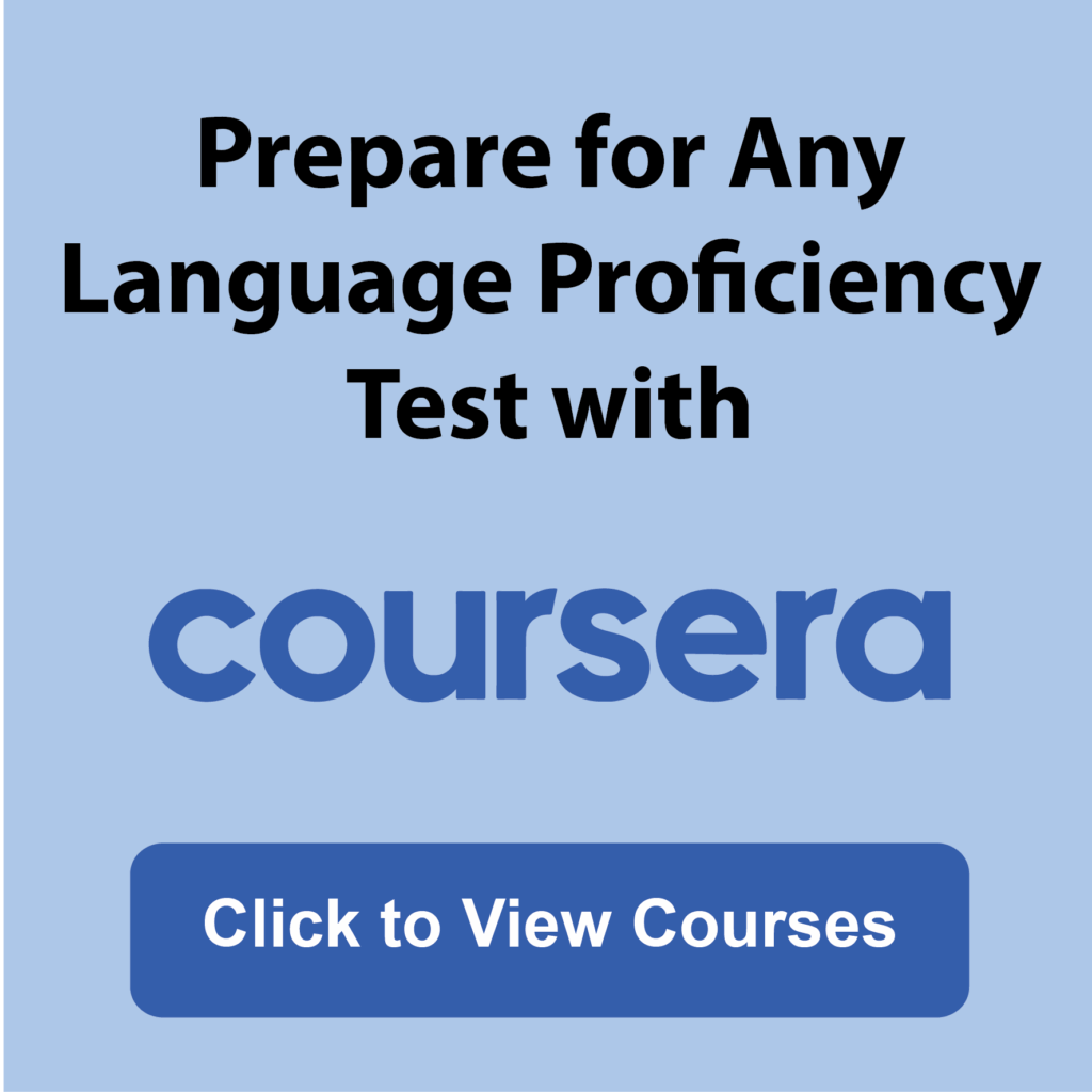 Language proficiency tests preparation with Coursera | Applyindex