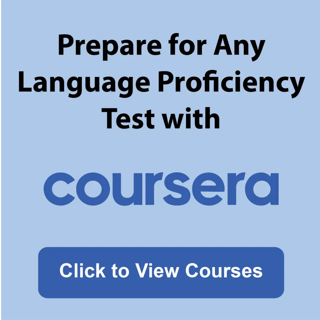 Language proficiency tests preparation with Coursera | Applyindex